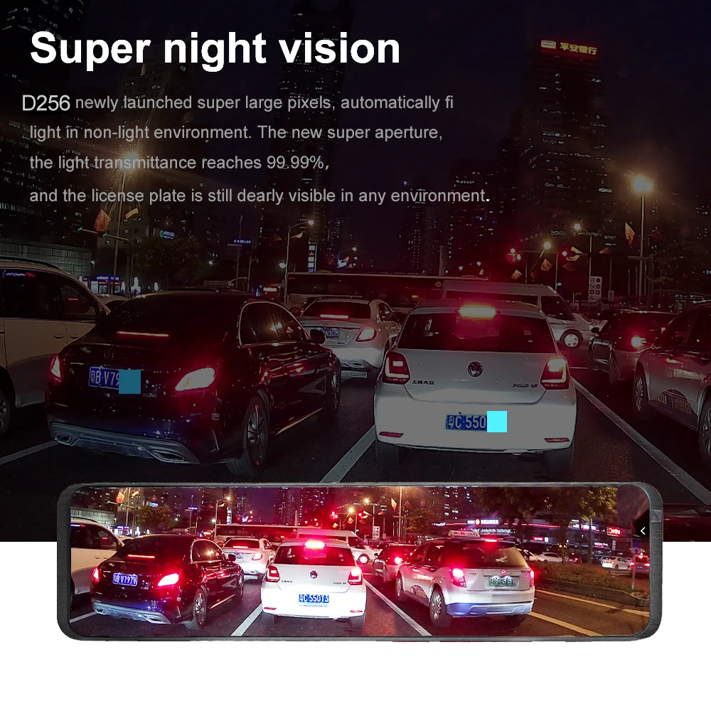 TAVIN D256 Видеорегистраторы для автомобилей Камера 4K и 1080P видео Регистраторы WI-FI
