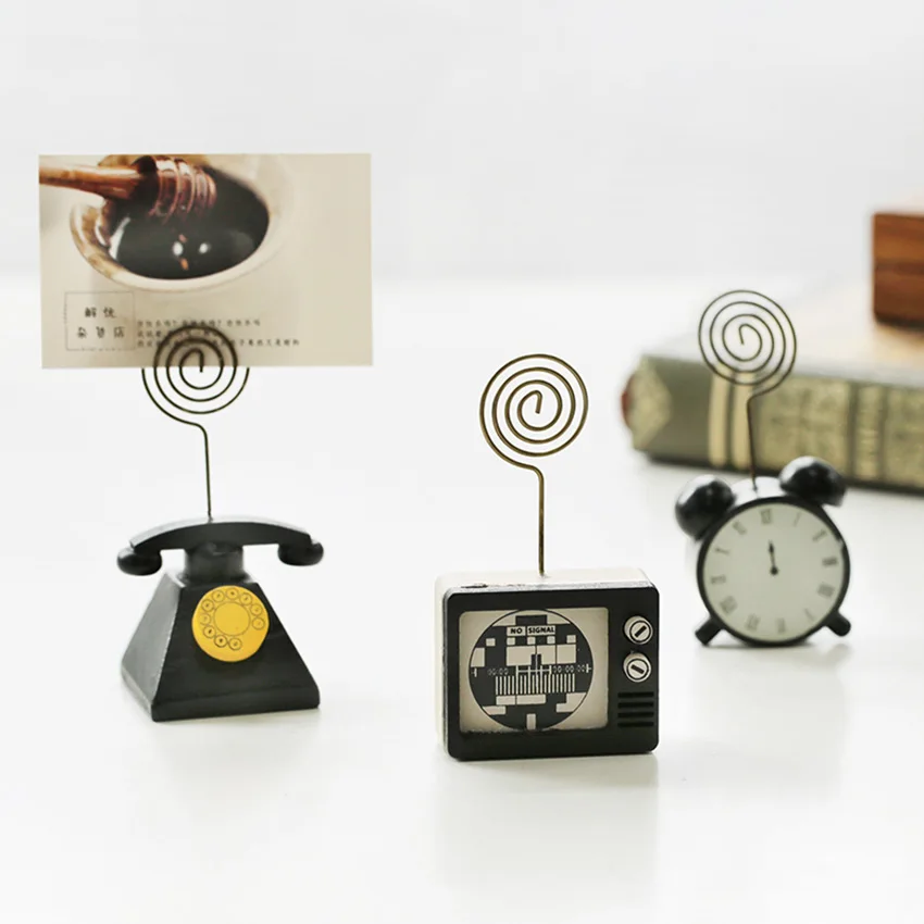 Деревянная папка для карт фотографий креативный зажим визиток офисные