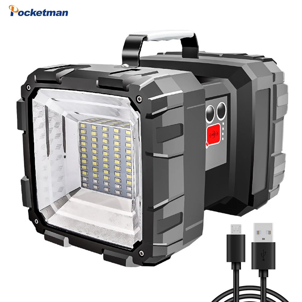 200 Вт самый яркий L2 / P70 двойной головной фонарик USB светодиодный фонарь для поиска