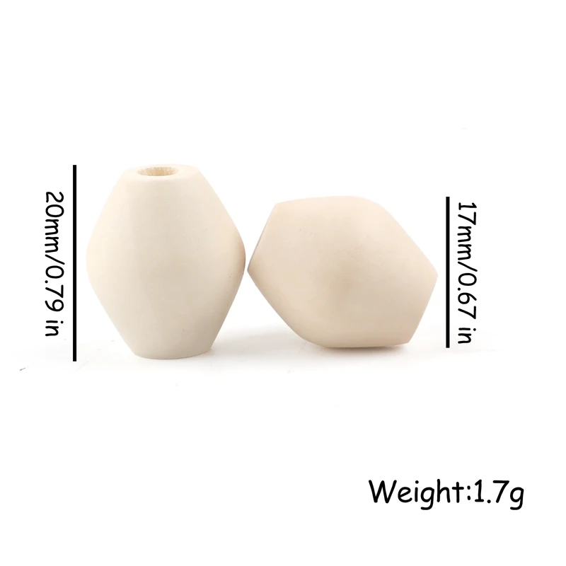 Let's Make-Cuentas de madera de haya para beb&eacute;, cascabeles de madera de arce para mordedor de beb&eacute;, cuna m&oacute;vil para cama, mordedor de madera, juguetes, 50 Uds.-5
