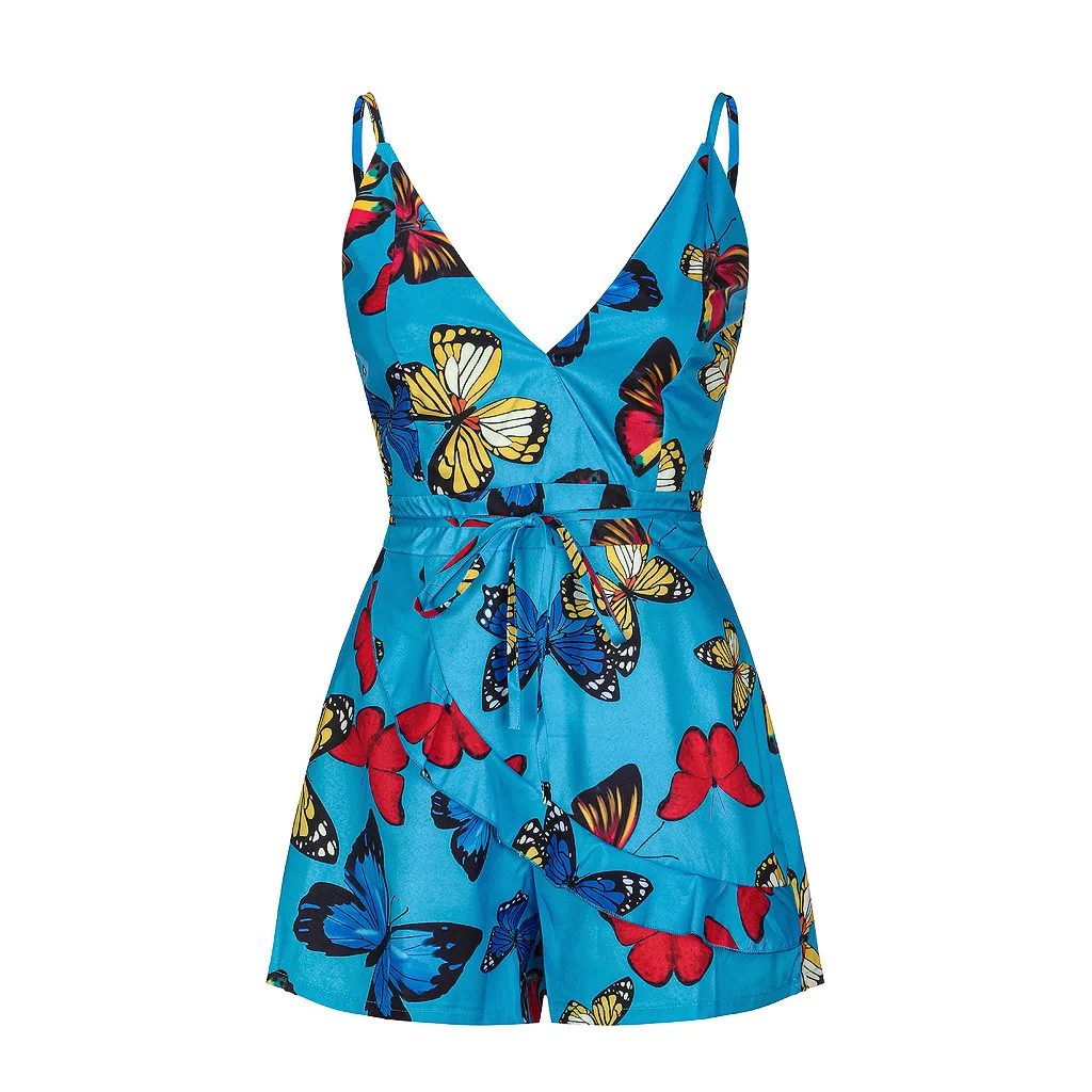 

New Summer fashion women's suspenders deep V sleeveless, thin waist plaid printed dress female