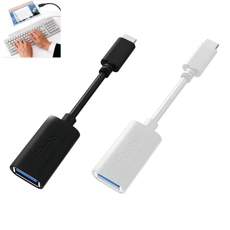 Кабель переходник OTG Type C папа USB мама|Кабели передачи данных| |