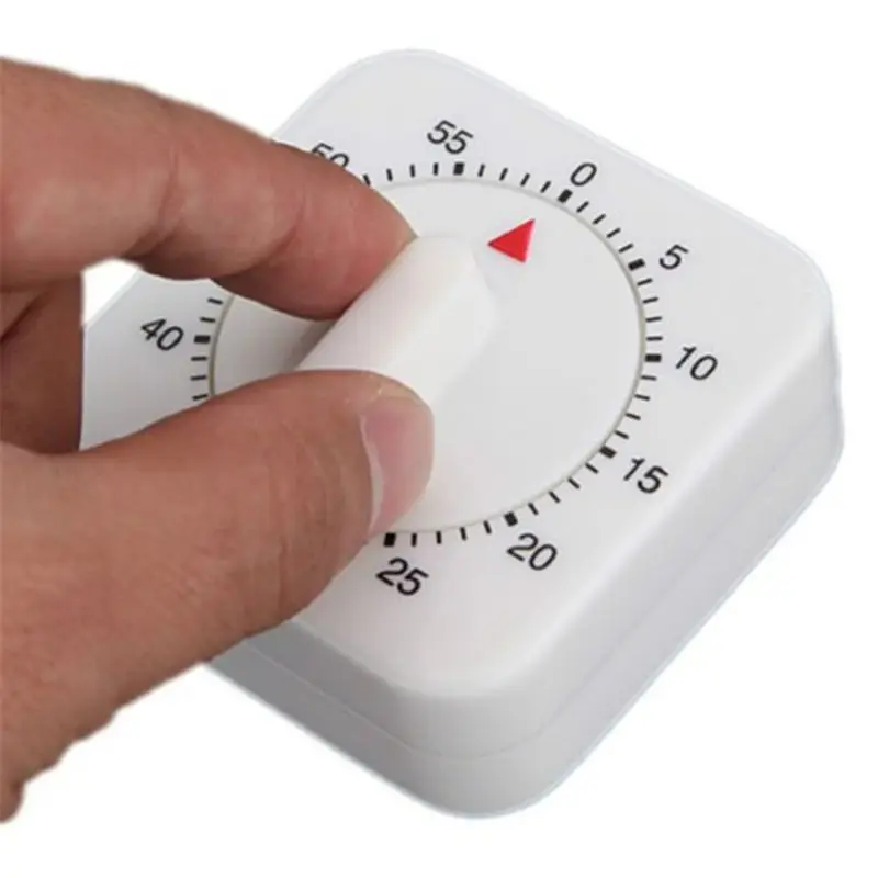 Квадратный механический кухонный таймер для приготовления пищи на 60 минут