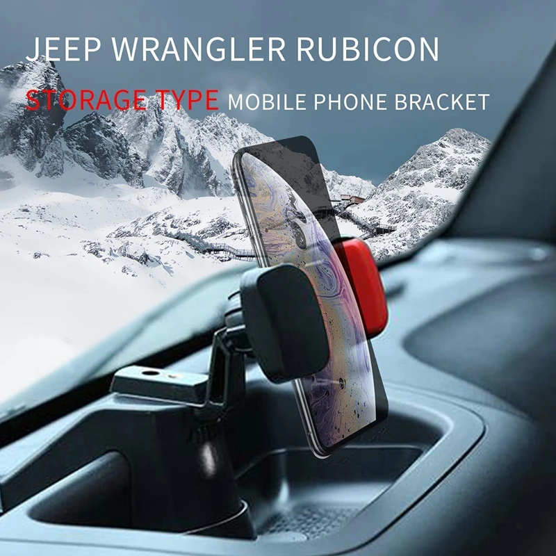 dash multi mount phone kit for 2011 2018 jeep wrangler jk with storage box for cell phones mini tablets accessories free global shipping