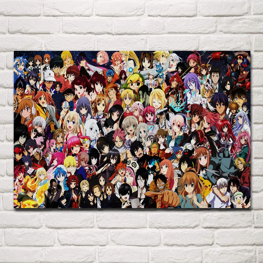 

Cool Anime cartoon crossover character portrait artwork posters on the wall picture home living room decoration for bedroom CB04