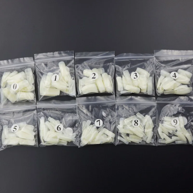 500 шт./пакет искусственный кончик ногтя натуральный цвет полное покрытие