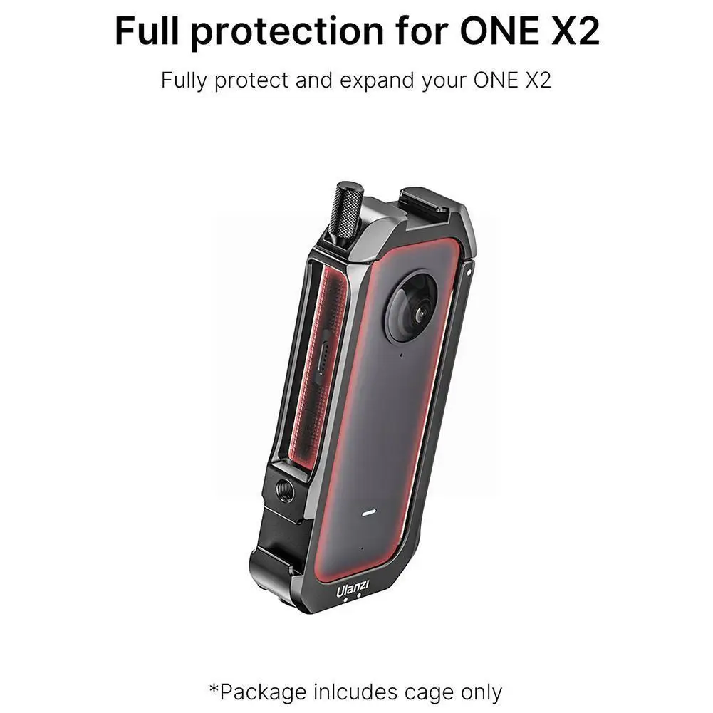 

Для экшн-камеры Insta360 One X2 из алюминиевого сплава, защитный чехол для камеры с адаптером, штатив 1/4 дюйма, защита от царапин L9f2