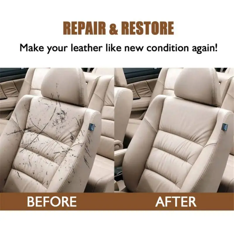 

Leather Repair Cream Filler Compound Sofa Leather Furniture Car Cleaner 20ml Damage Of Car Seat Leather Estoration Cracks TSLM1
