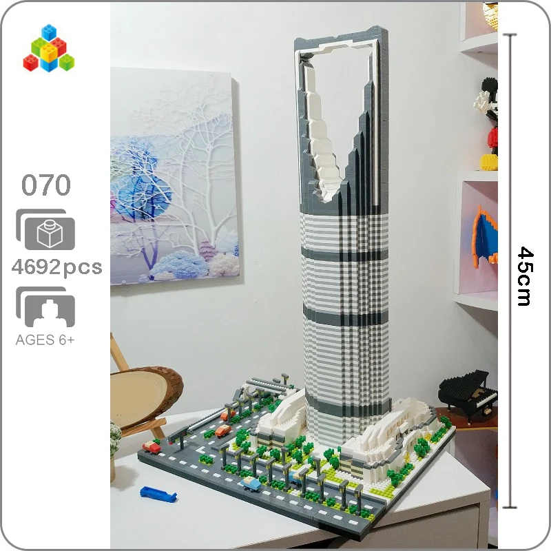 YZ 070 всемирно известная архитектура Королевство башня 3D модель Сделай Сам 4692 шт Мини-строительные алмазные маленькие блоки игрушки для детей без коробки