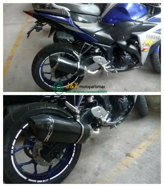 

YZF R25 R3 MT-03 MT03 Motorcycle Full Exhaust System Mid Link Pipe Muffler Slip-On For Yamaha R25 R3 MT03 2014-2017