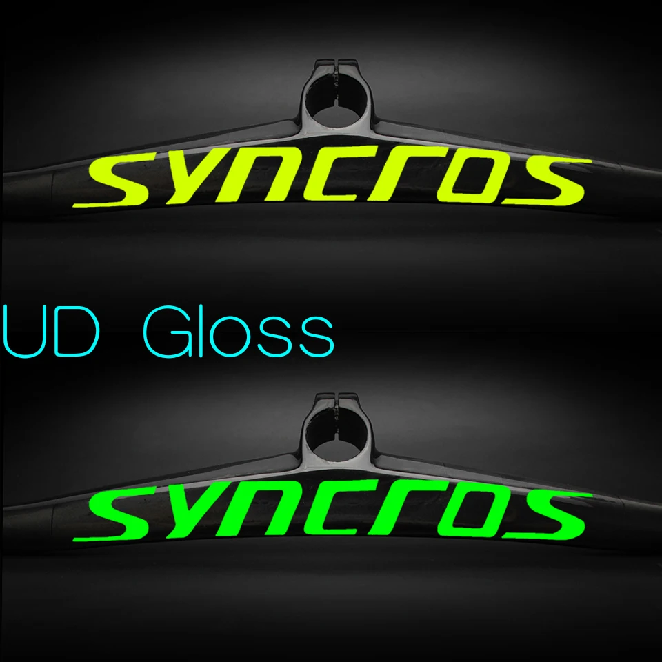 Дешево Syncros изготовленный на заказ углеродное волокно в форме Интегрированный руль 6 градусов совместим с короткой ножке в форме MTB велосипед вынос...