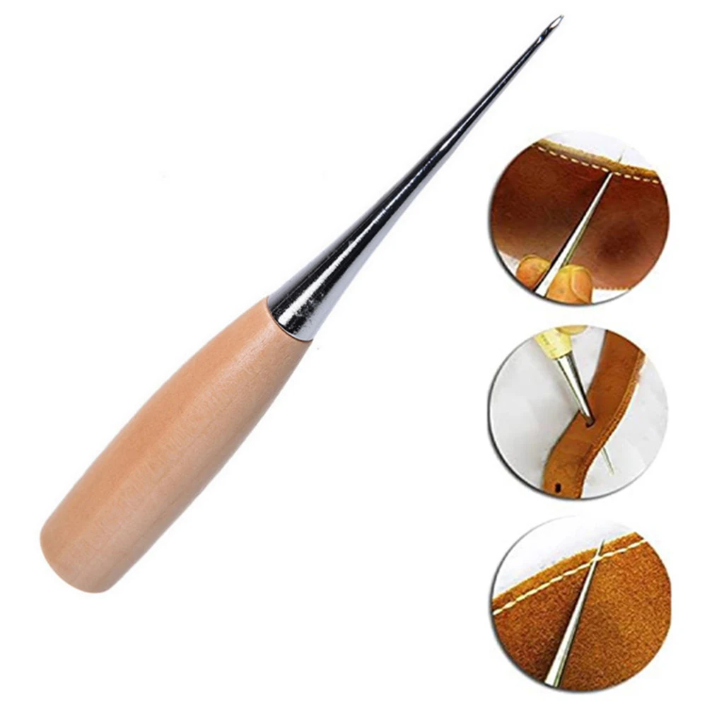 

Leather Craft Tools Set Leather Sewing Kit Hand Sewing Awl Stitching Punch Carving Work Saddle Groover Set for Beginners