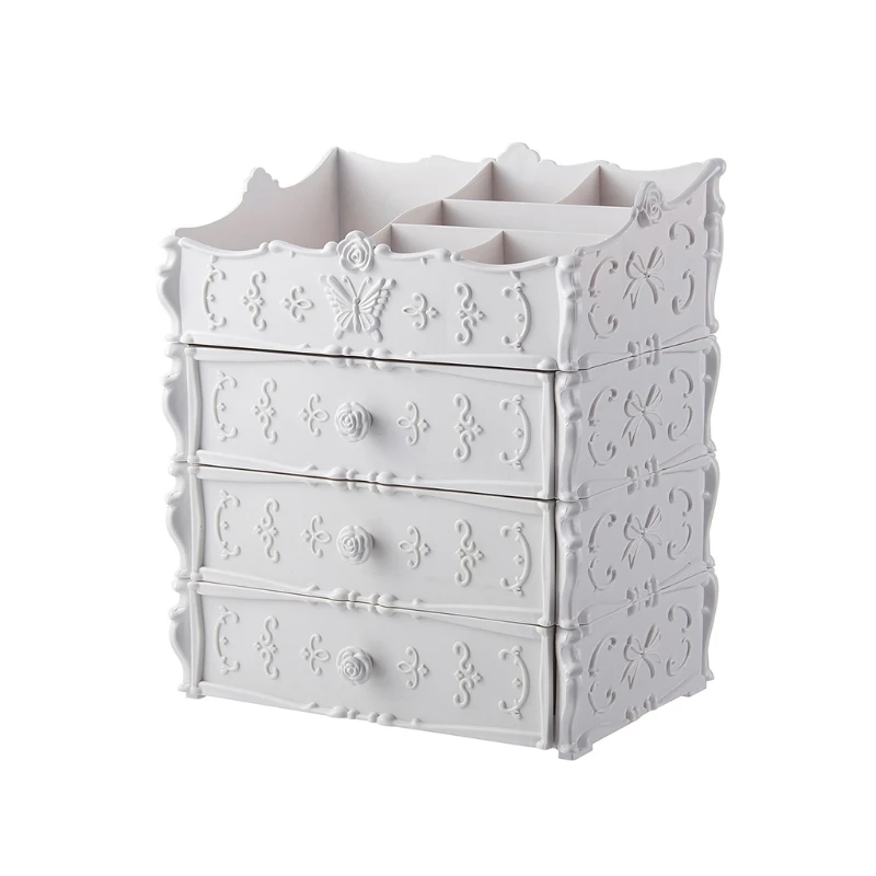 

Cosmetic Storage Organizer - Easily Organize Your Cosmetics, Jewelry and Hair Accessories. Looks Elegant Sitting on Your or