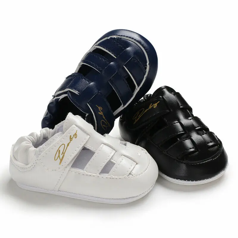 Летние сандалии для малышей нескользящая обувь из искусственной кожи