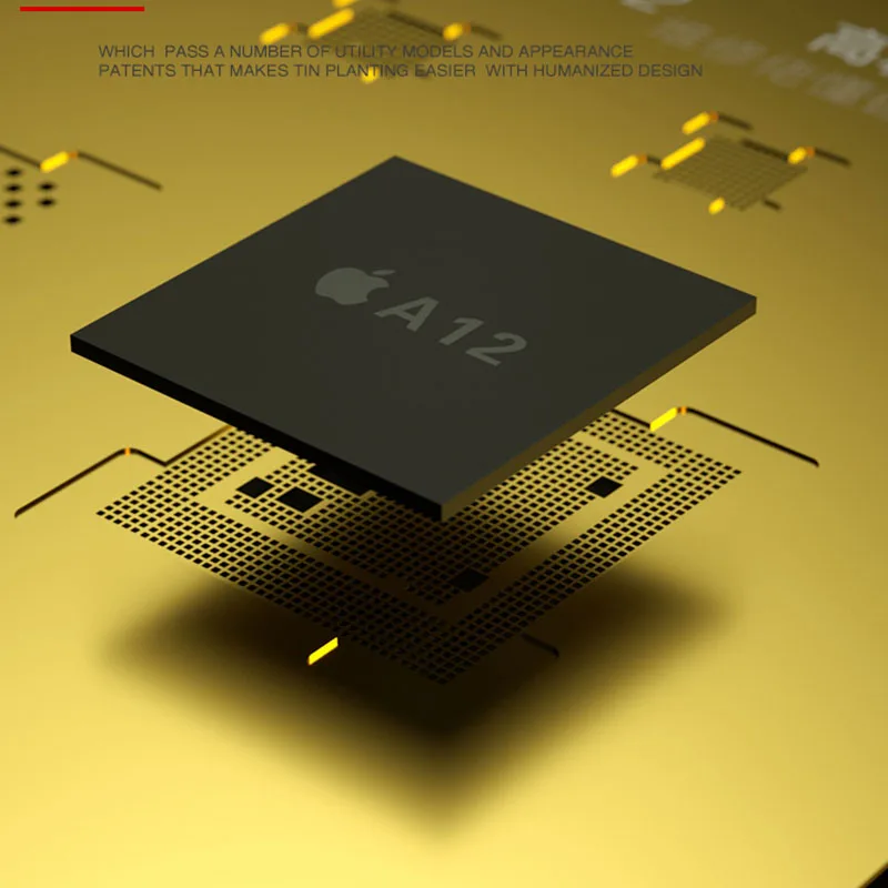 Easyfix Mechanic S40 3D паз BGA Золотой трафарет для ЦП Nand стальная сетка iPhoneA8 A9 A10 A11 A12 чип