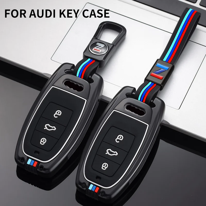 

New Alloy Car Key Case Cover Shell For Audi A1 A3 A4 A5 A6 A7 A8 Q3 Q5 Q7 S4 S5 S6 S7 S8 R8 TT Holder Protector Fob Accessories