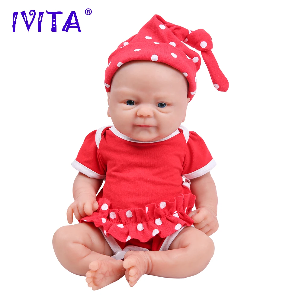 IVITA 14 pulgadas 1,65 kg cuerpo completo de silicona Bebe Reborn muñeca suave realista bebé DIY juguetes en blanco muñecas realistas para niñas para niños