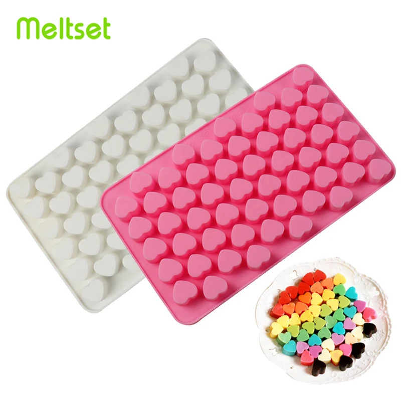 

55 Holes Silicone Cake Mold Small Love Heart Shape Mlouds Non-Stick Chocolate Baking Tools Fondant Decoration Supplies