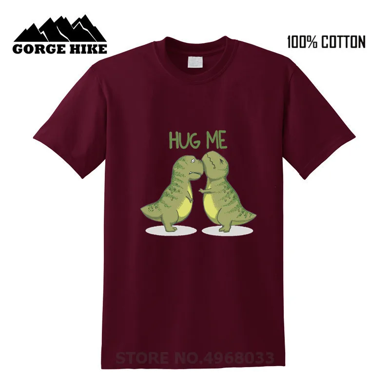 Вдохновленный Дизайн Hug Me милая Мужская футболка с динозавром для малышей летняя