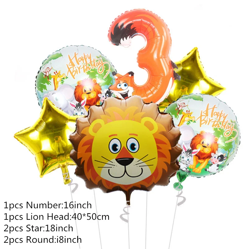 С изображением животных из джунглей коровы льва зебр слонов принтом обезьяна