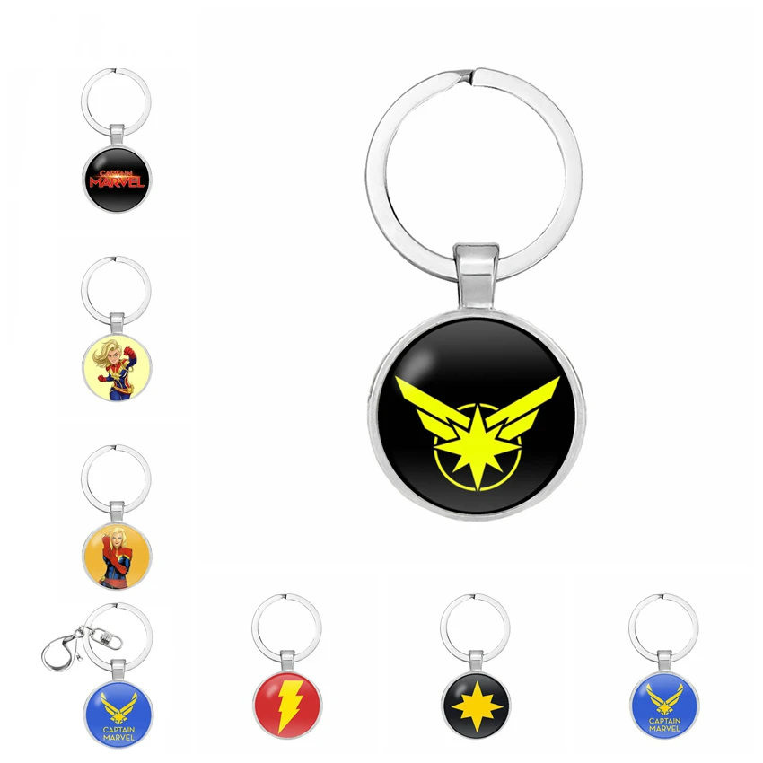 Мстители Марвел Капитан логотип брелки Модные металлические ожерелье подарок