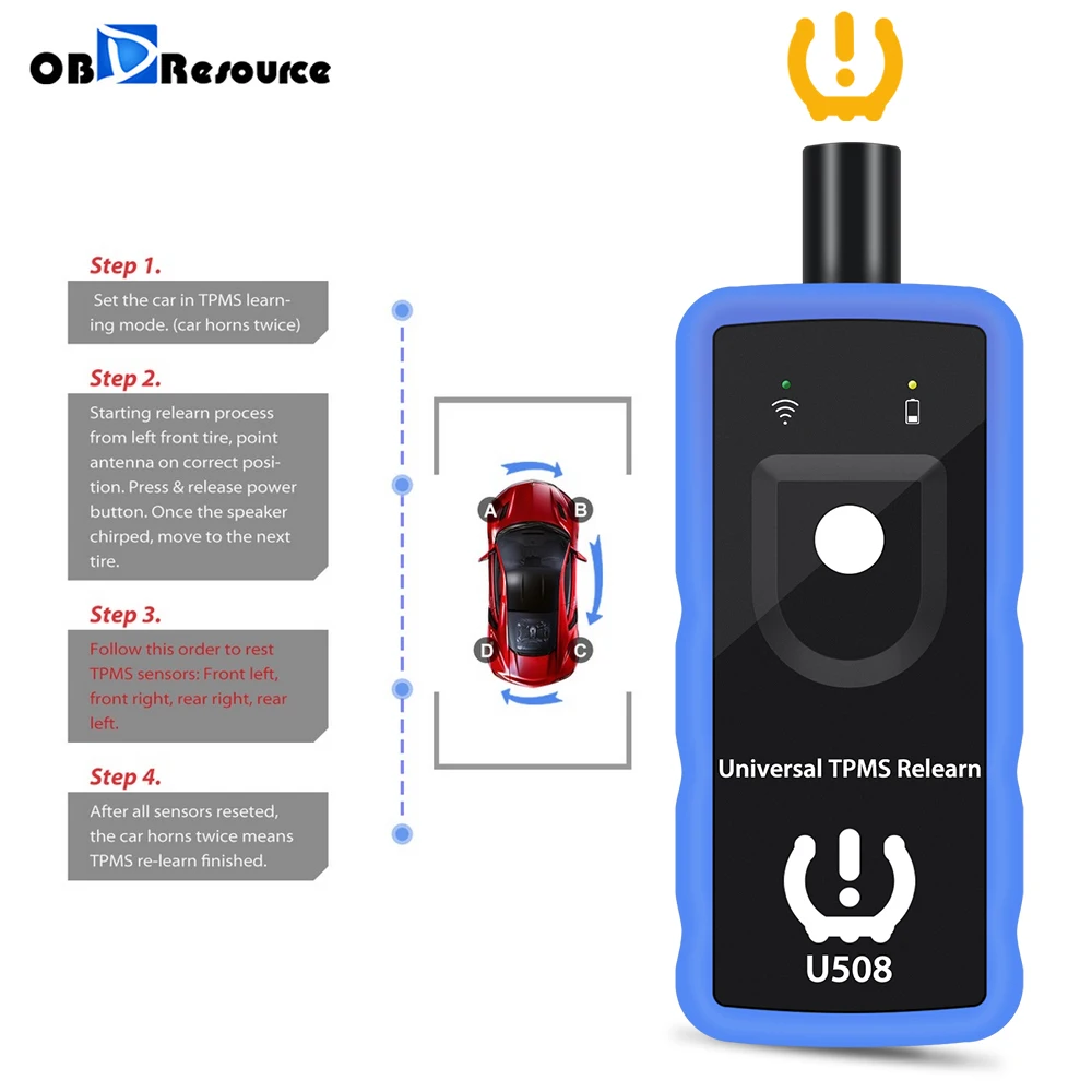 

Автомобильный инструмент сброса TPMS, универсальный U508, замена EL50448, Автомобильная диагностика для BMW, мотоциклов, детской системы