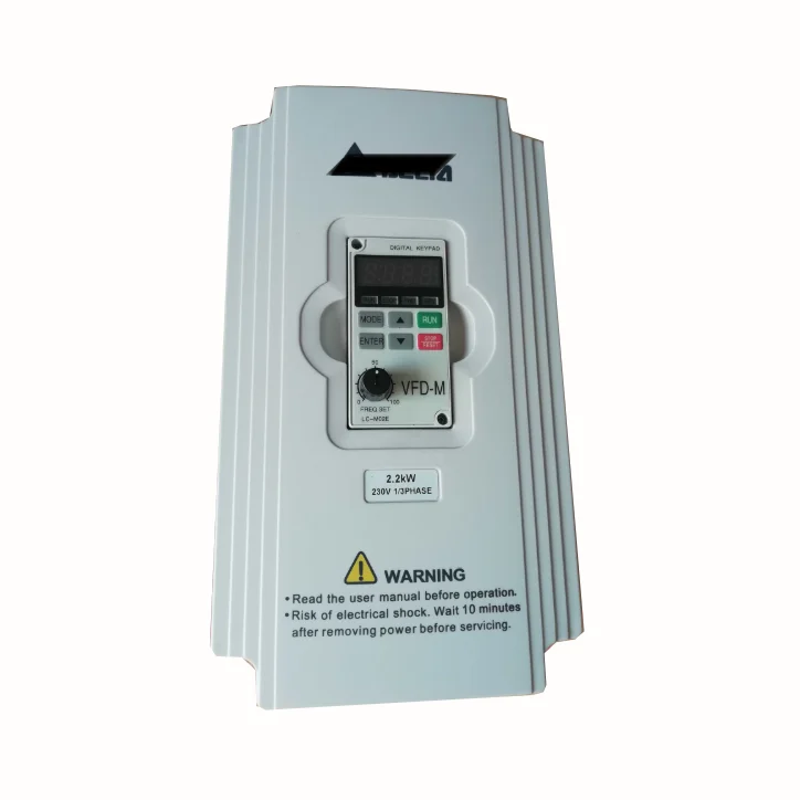

New VFD022M23B VFD-M Inverter AC Motor Drive 3 Phase 220V 2.2Kw 3HP 10A 400HZ
