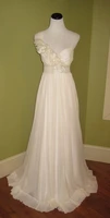 free shipping elegant lilac dress champagne fiowers plus size chiffon gown vestidos formales long weddings bridesmaid dresses