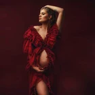 Шикарная Русалка, платья для беременных женщин 2020, сексуальное платье с тюлевыми оборками, пушистое платье-Русалка для выпусквечерние вечера, вечернее платье, халат на заказ