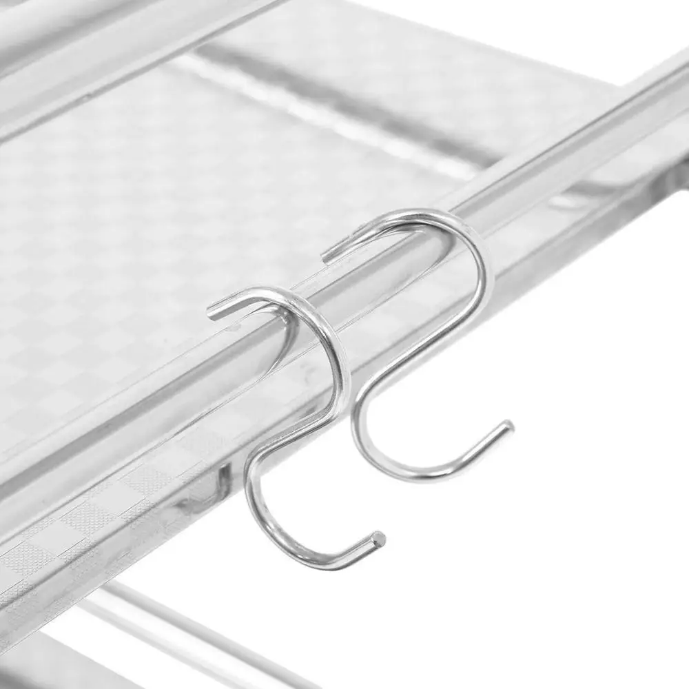 

Yonntech 3 Tier Stainless Steel Storage Rack Kitchen Hotel Salon Serving Trolley Catering Service Rolling Utility Cart Shelf