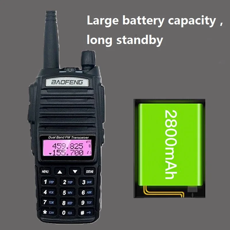 Baofeng UV-82 8W Walkie Talkie 10km For Hunting UV82 Amateur CB Ham Radio Station VHF UHF 8Watts Tri-Power Transceiver UV 82 | Мобильные