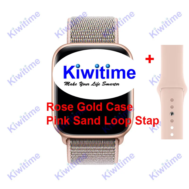 Rose Gold Loop KIWITIME IWO 11 Pro gps Смарт часы 44 мм монитор сердечного ритма серии 5 Спортивные умные часы для Apple iOS 9 10 iPhone 8 Android телефон - Цвет: Rose Gold Loop
