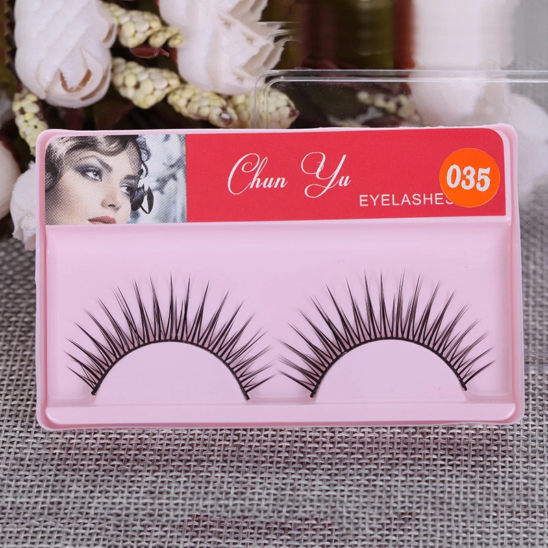 1pair 3D Mink Fiber False Eyelashes Fake Lashes Natural Long Thick Curling Wispy Makeup Beauty Extension Tools | Красота и здоровье