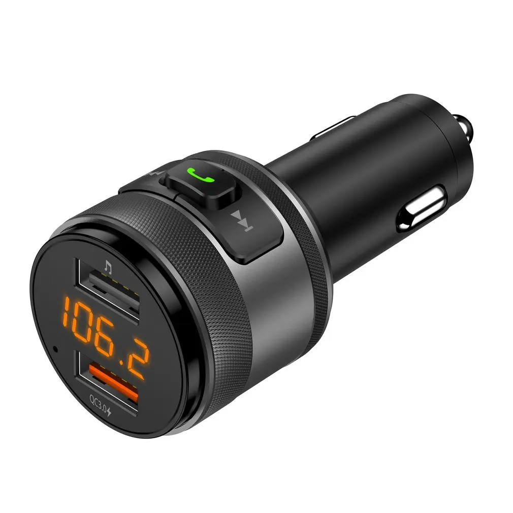 

Беспроводной автомобильный mp3-плеер, FM-передатчик, быстрое зарядное устройство для автомобиля 3,0, беспроводной радиоадаптер, быстрое автомо...