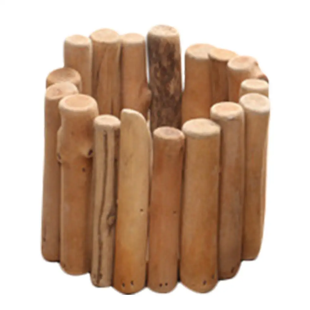 Натуральный Деревянный суккулентный цветочный горшок маленький садовый