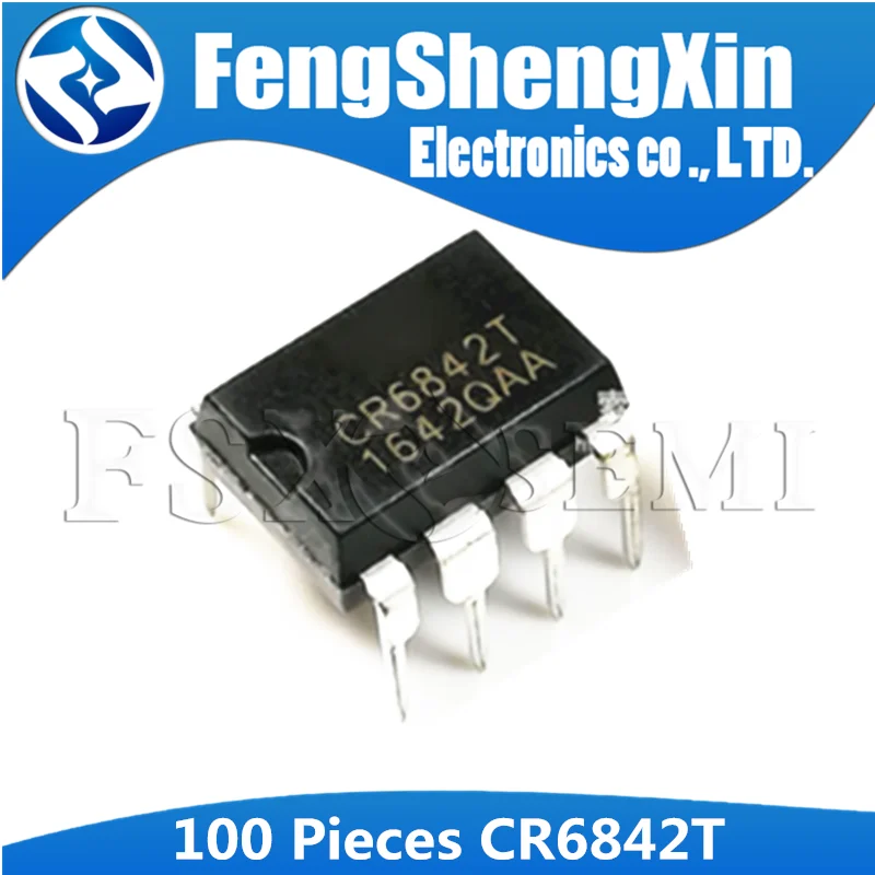 

100PCS CR6842T DIP8 CR6842 DIP 6842T DIP-8 Off-line switching power management chip IC