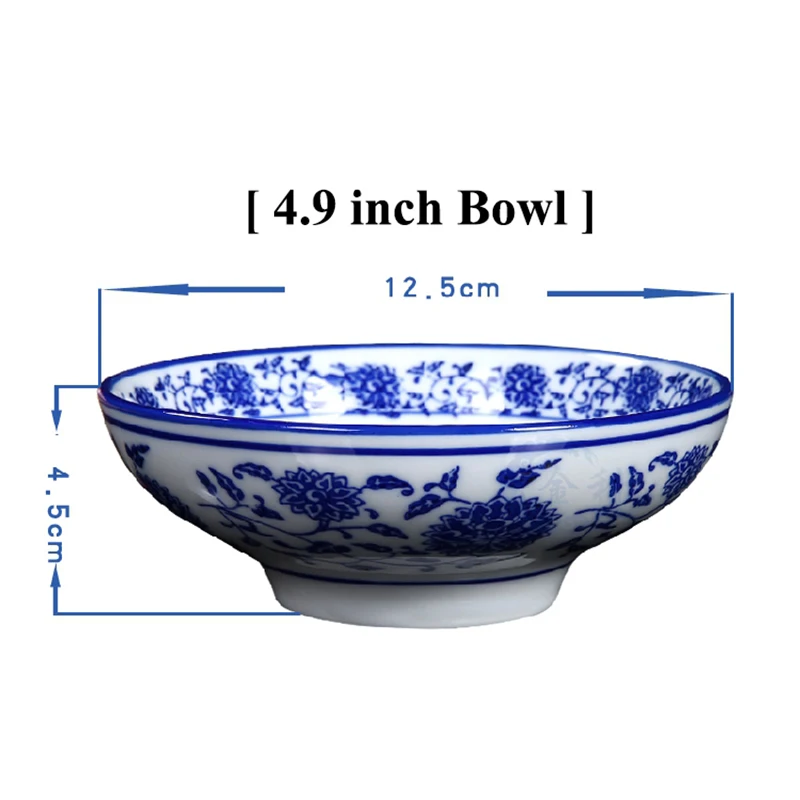 Креативный синий и белый фарфор маленькая миска для риса керамическая посуда Ramen
