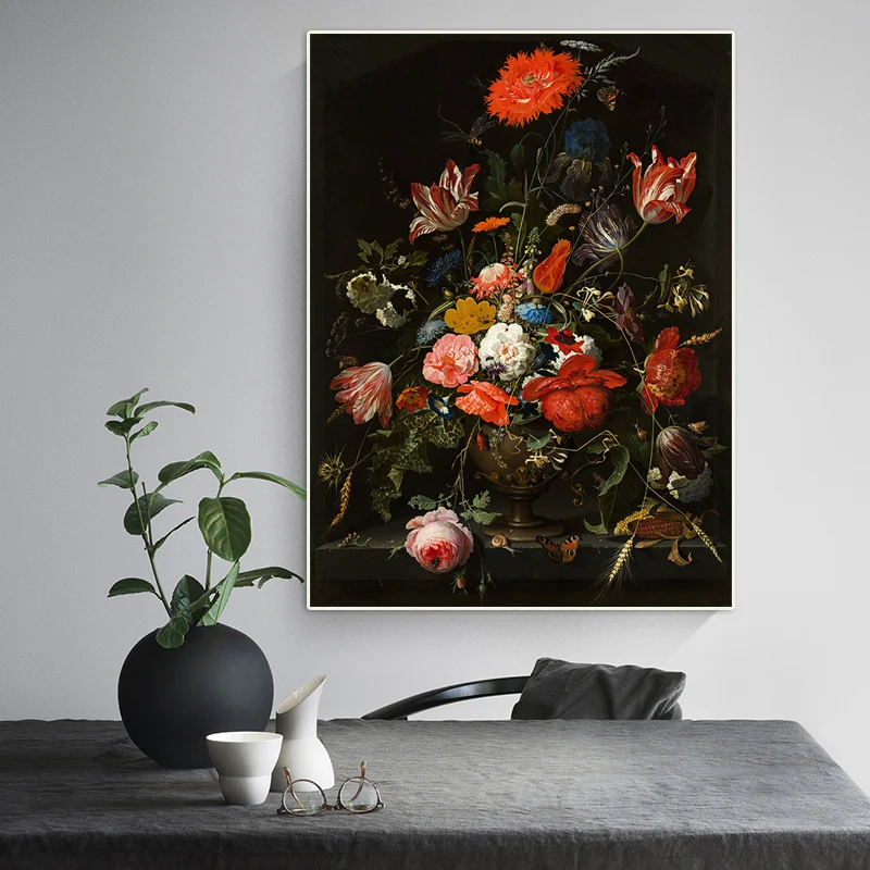 

Retro Flower Russia Style Wall Art Cuadros Decorativos Vintage Posters Prints Decoration Maison Moderne Salon Canvas Painting