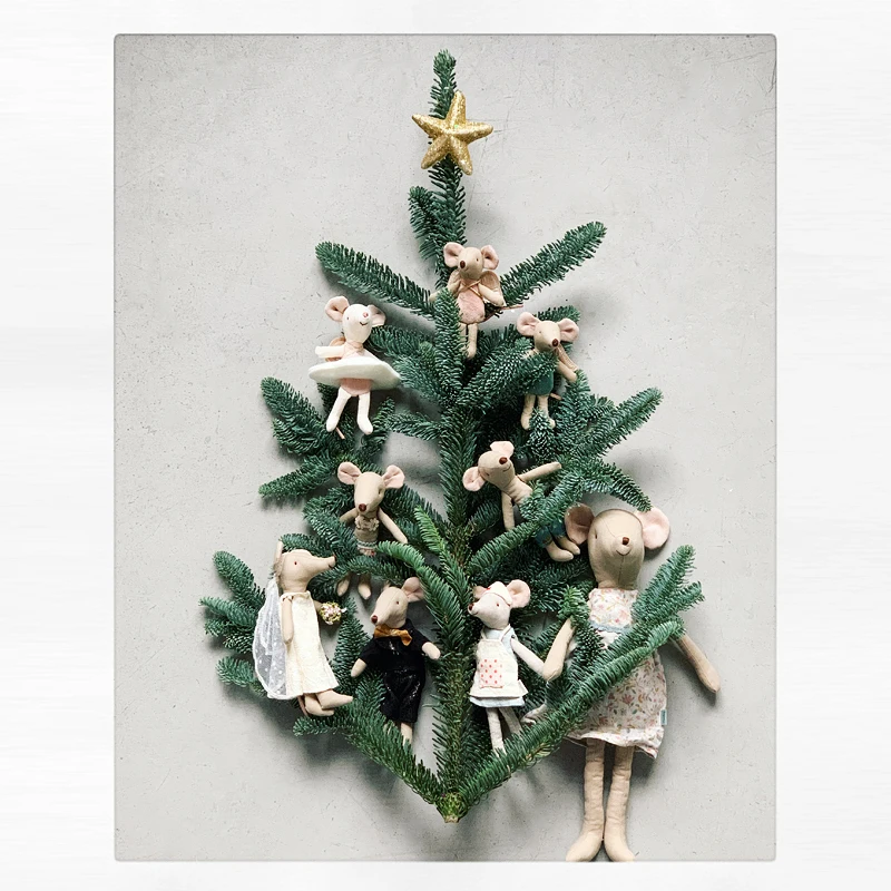 Мягкая хлопчатобумажная ткань для мыши игрушка с искусственными элементами