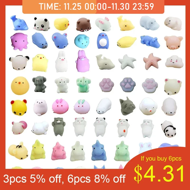 Мини сжимаемая Милая кошка антистрессовый мяч восстанавливающая форму мягкая