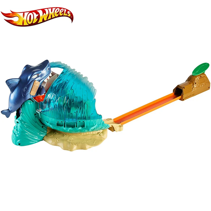Оригинальные игрушки Hot Wheels гоночный город Акула пляжная битва игровой набор