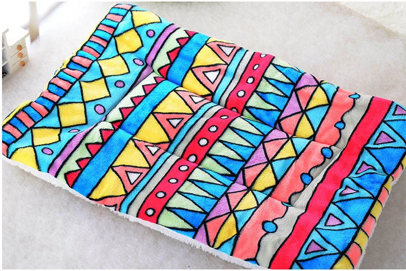 Geometric patterns Моющиеся коврики для больших и маленьких средних собак, кошек, теплые флисовые кровати, диванные матрасы, кровати для собак, лабрадоры, товары для собак породы чихуахуа - Цвет: Geometric patterns
