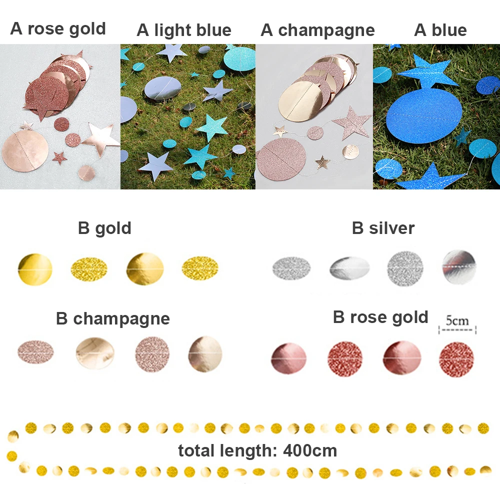 1 шт. 4 м занавес звезды круглое зеркало Свадьба День Рождения Декор Блестящий