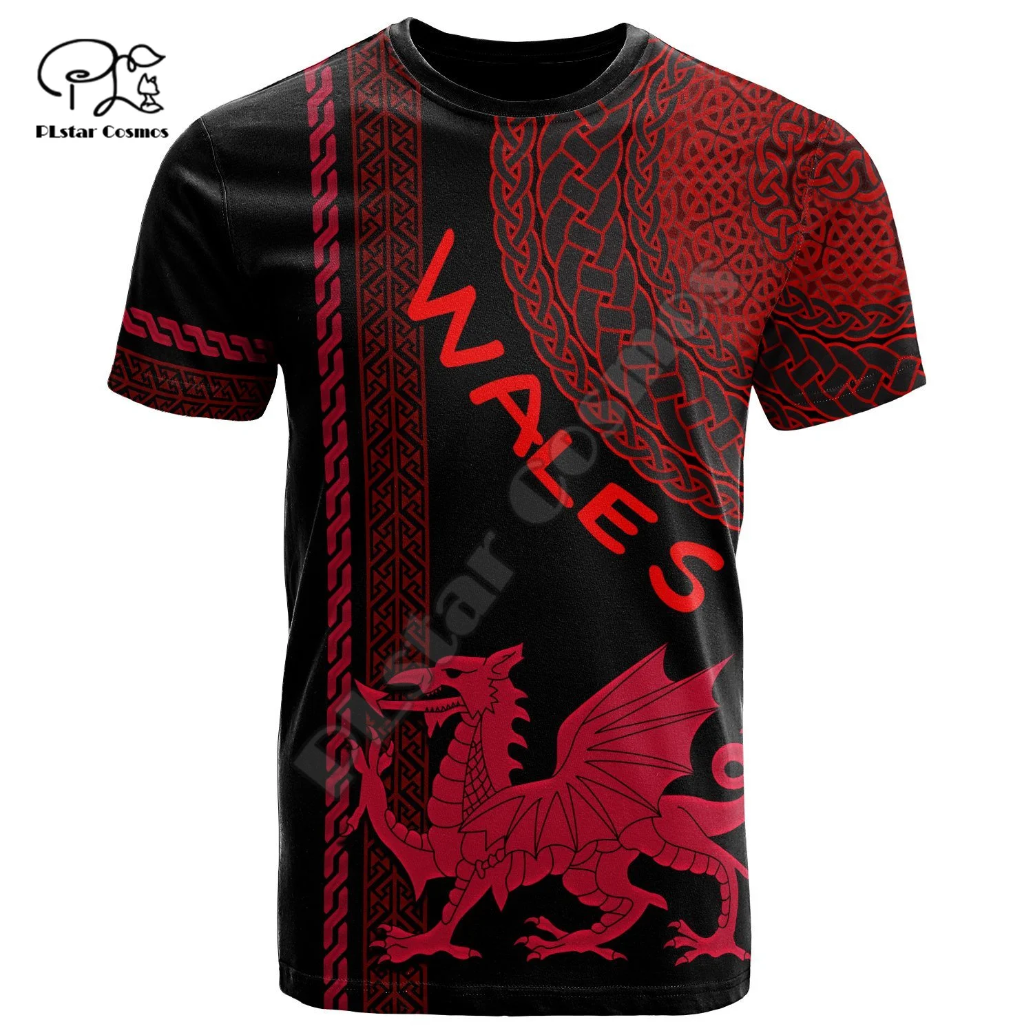 

Tessffel Country Emblem Flag Wales Cymru Dragon Tattoo 3DPrint Men/Women Summer Casual Funny Short Sleeve T-Shirts Streetwear A5