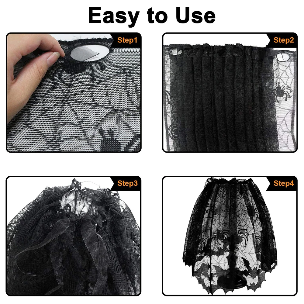 3 предмета в комплекте Хэллоуин трикотажные Шторы лампа Обложка козырек от