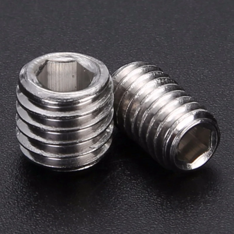 

200Pcs 304 Stainless Steel Grub Screws Hex Socket Screw Assortment Kit Set M3/M4/M5/M6/M8