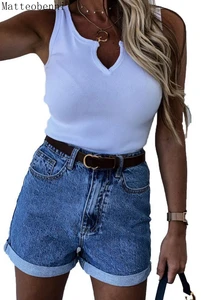 Новые летние джинсовые шорты, женские сексуальные джинсовые шорты с завышенной талией, модные повседневные облегающие джинсовые шорты, женские горячие брюки