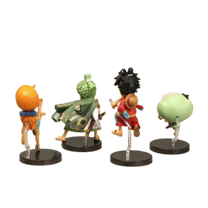 

7cm Q Styles Anime One Piece GK Luffy Nami Zoro Chopper PVC Action Figure Collectible Model Christmas Gift Toys