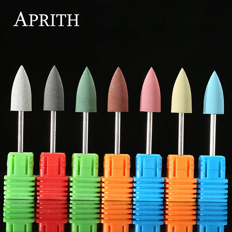 Фреза маникюрная электрическая из карбида и резины 7 цветов|Принадлежности для