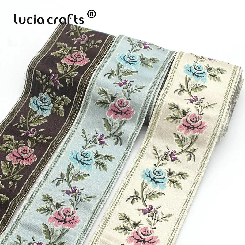 Lucia Craft 1 ярд/партия Этнические вышитые жаккардовые ленты для декора ручная работа